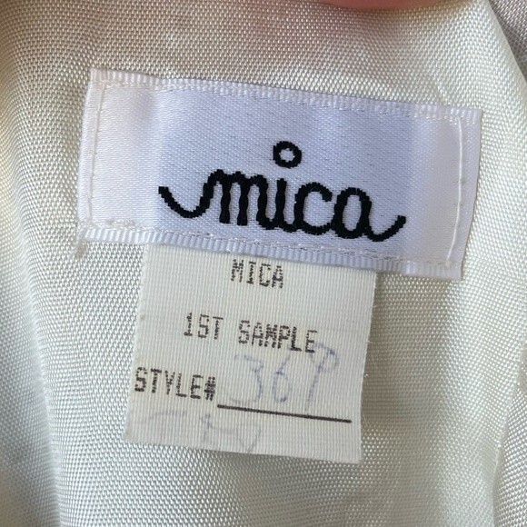 Mica Vintage Floral Lace White Pink Purple Dress Size XS - Picture 9 of 10